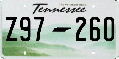 TN license plate Z9726O