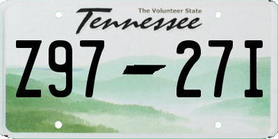 TN license plate Z9727I