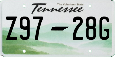 TN license plate Z9728G