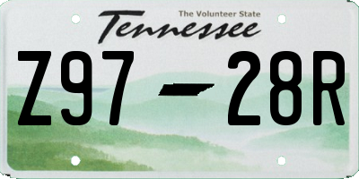 TN license plate Z9728R