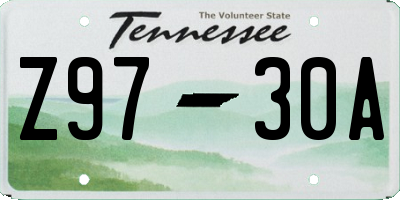 TN license plate Z9730A