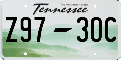 TN license plate Z9730C