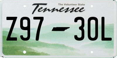 TN license plate Z9730L