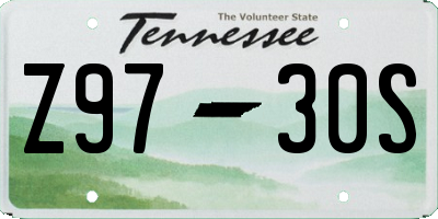 TN license plate Z9730S