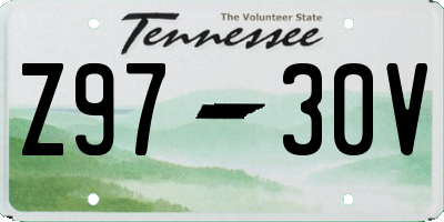 TN license plate Z9730V