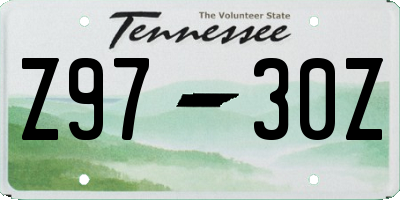 TN license plate Z9730Z