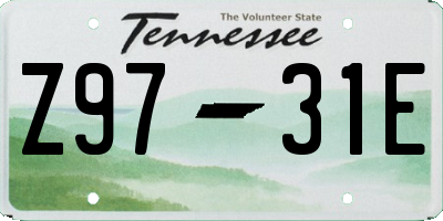 TN license plate Z9731E