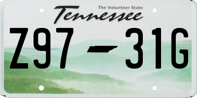 TN license plate Z9731G