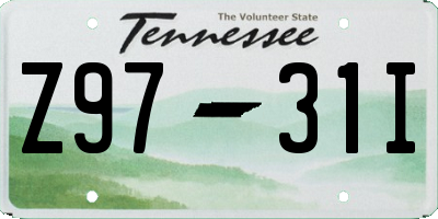 TN license plate Z9731I