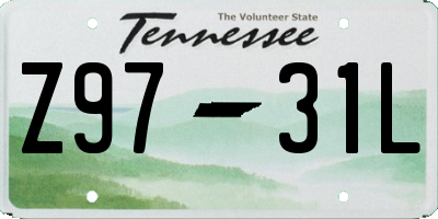 TN license plate Z9731L