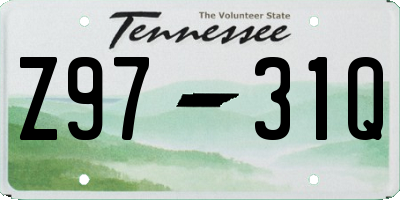TN license plate Z9731Q