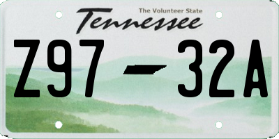TN license plate Z9732A