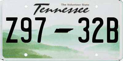TN license plate Z9732B