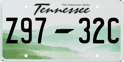 TN license plate Z9732C