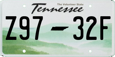 TN license plate Z9732F