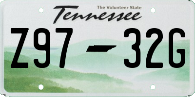 TN license plate Z9732G