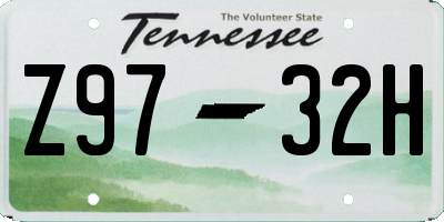 TN license plate Z9732H