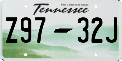 TN license plate Z9732J