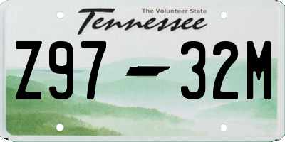 TN license plate Z9732M