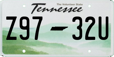 TN license plate Z9732U