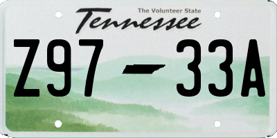 TN license plate Z9733A