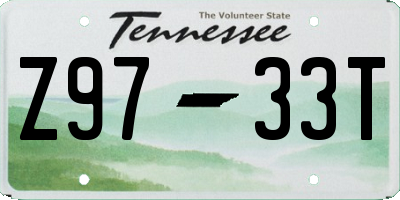 TN license plate Z9733T