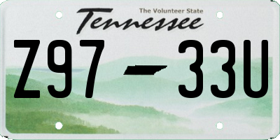 TN license plate Z9733U
