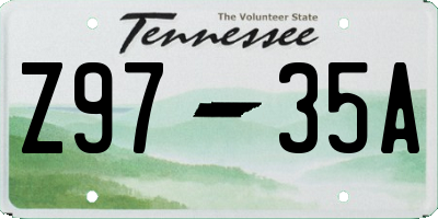 TN license plate Z9735A