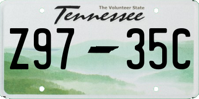 TN license plate Z9735C