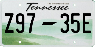 TN license plate Z9735E