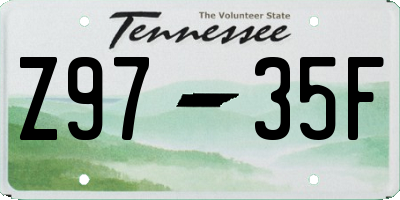 TN license plate Z9735F