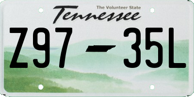 TN license plate Z9735L