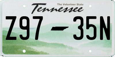 TN license plate Z9735N