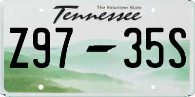 TN license plate Z9735S