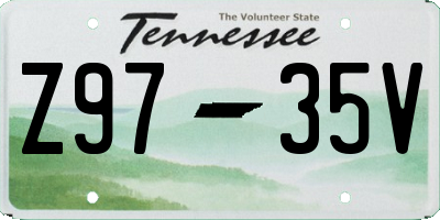 TN license plate Z9735V