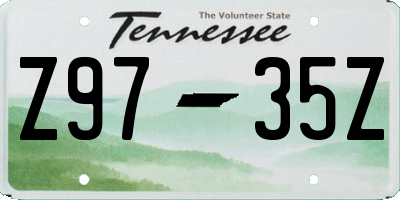TN license plate Z9735Z
