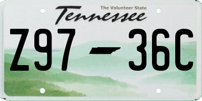 TN license plate Z9736C