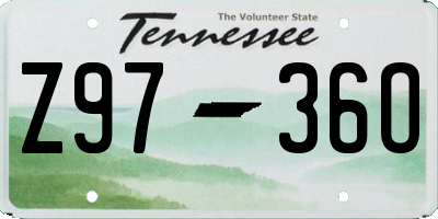 TN license plate Z9736O
