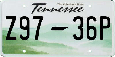 TN license plate Z9736P
