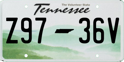 TN license plate Z9736V