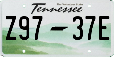 TN license plate Z9737E