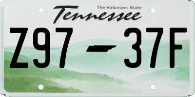 TN license plate Z9737F