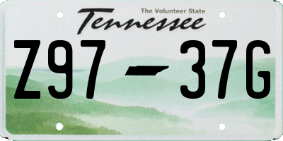 TN license plate Z9737G