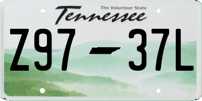 TN license plate Z9737L