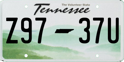 TN license plate Z9737U