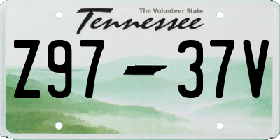 TN license plate Z9737V