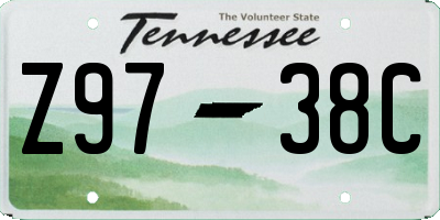 TN license plate Z9738C