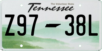 TN license plate Z9738L