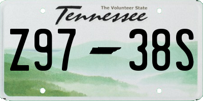 TN license plate Z9738S