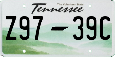 TN license plate Z9739C